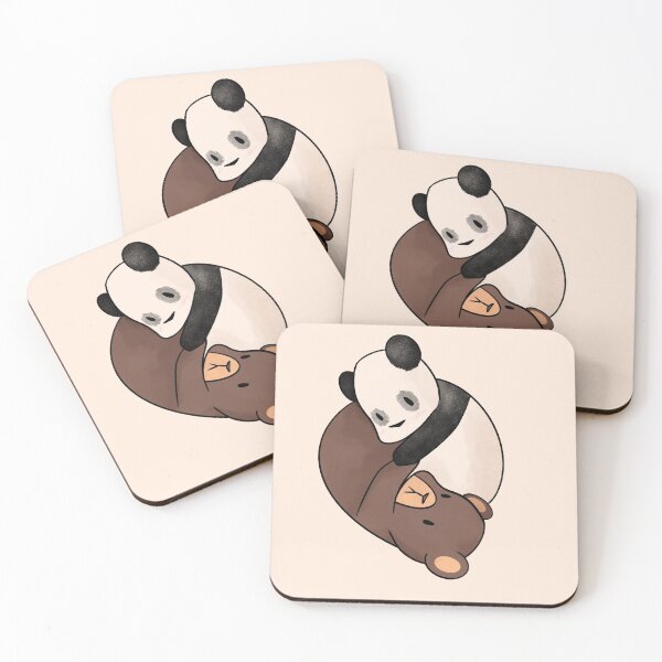 Item preview, Panda and grizzly bear couple designed and sold by CoffeePandaArt.