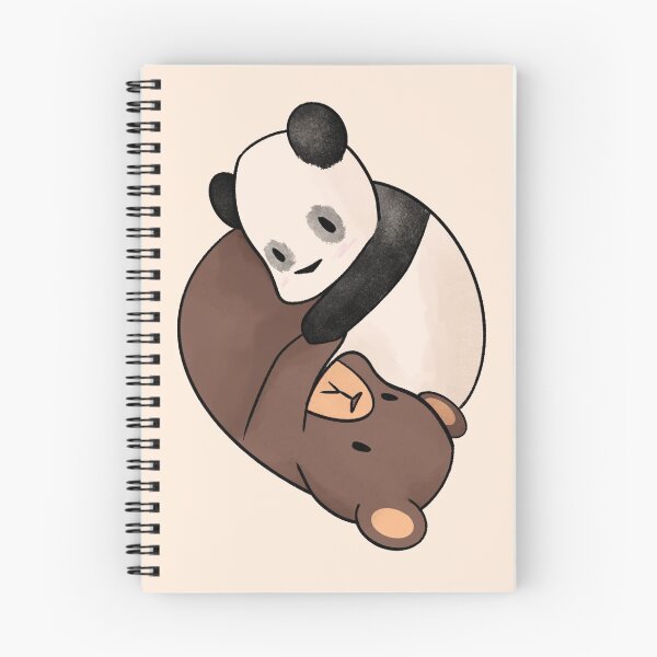 Item preview, Panda and grizzly bear couple designed and sold by CoffeePandaArt.
