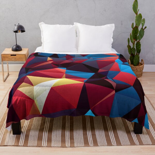 Item preview, Modern Fractal low polygon blue red designed and sold by lordthebeard.