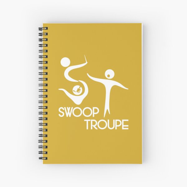 White Swoop Troupe Logo Spiral Notebook