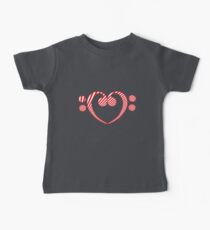 BASS HEART RED STRIPES Baby Tee