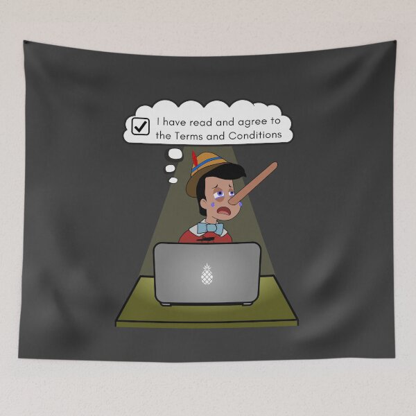 Item preview, Pinocchio Terms and Conditions designed and sold by Frosty1489.