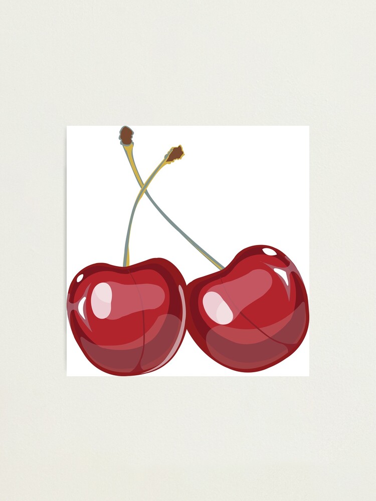 Red Cherry Fruit Realistic Cartoon Red Cherry Fruit Realistic Cartoon