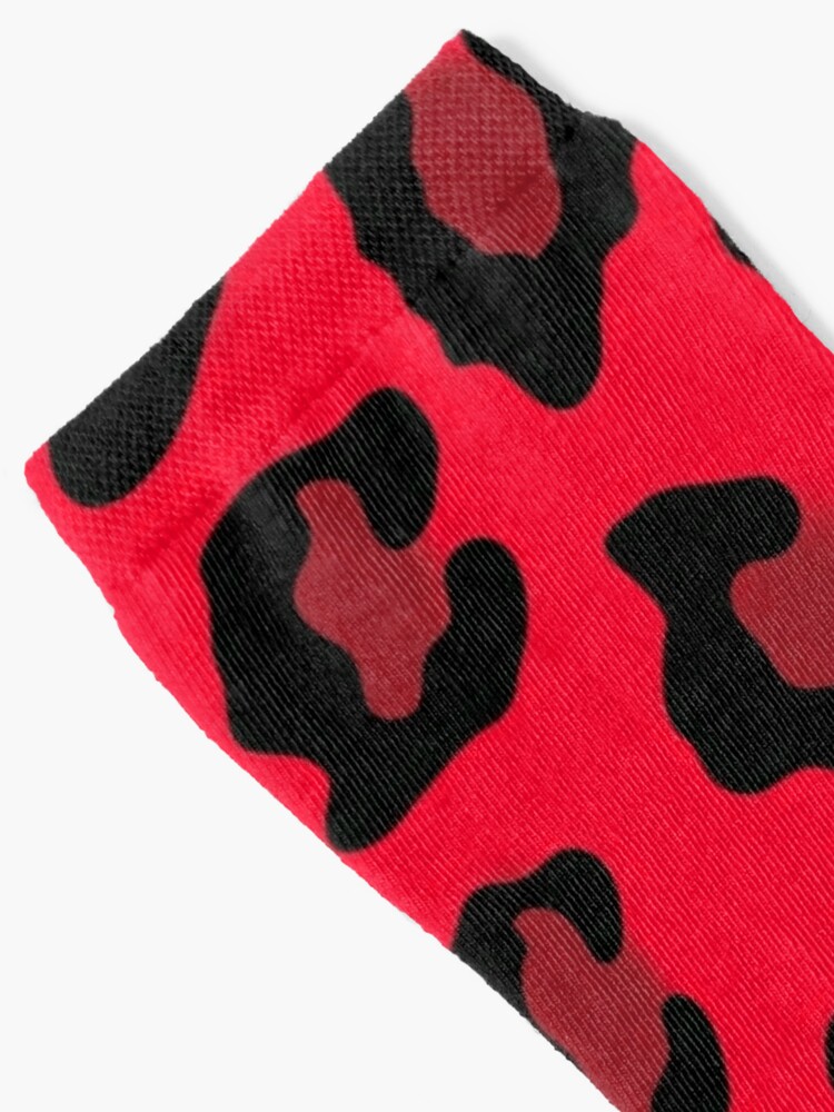 Swedish Stockings Emma Leopard Socks Red