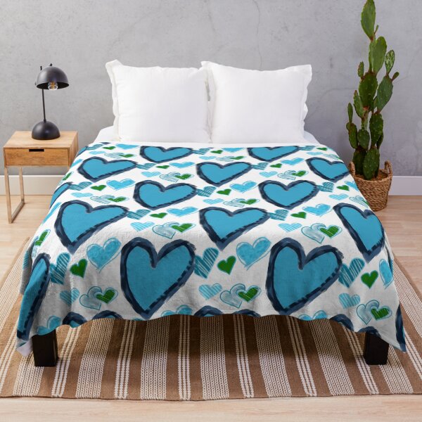 Item preview, lots o hearts/blue & green designed and sold by gratogratto.