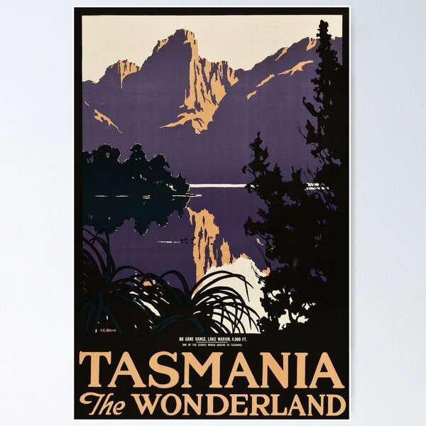 Item preview, Tasmania the Wonderland vintage travel poster designed and sold by stickart-marek.