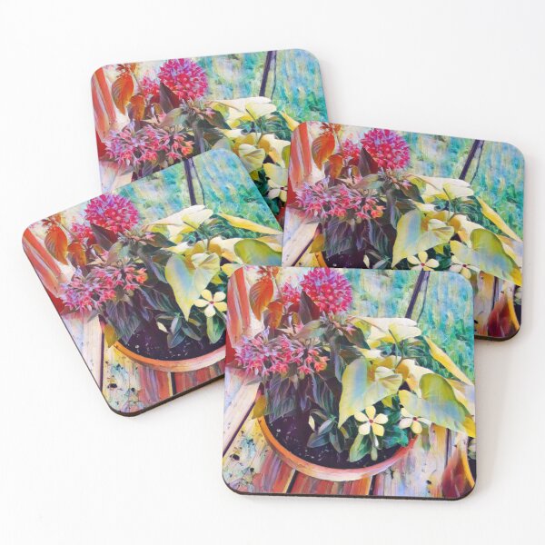 Item preview, Abstract Flower Pot on Porch designed and sold by lowodesigns.