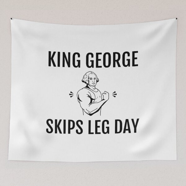 Item preview, Funny George Washington King George Skips Leg Day Tank Top designed and sold by jakehughes2015.