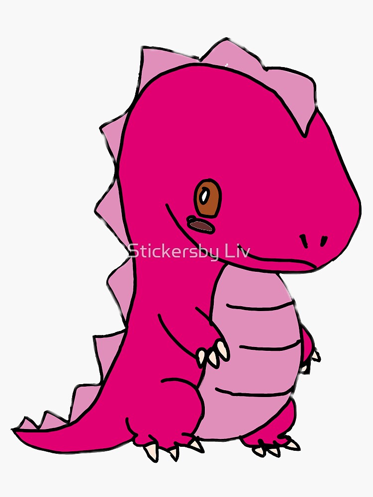 cute dino pink