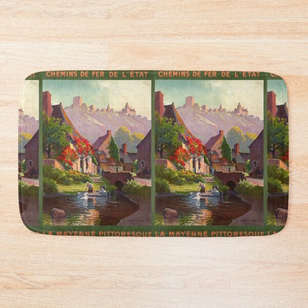 Item preview, ETAT La Mayenne Pittoresque vintage travel poster designed and sold by stickart-marek.