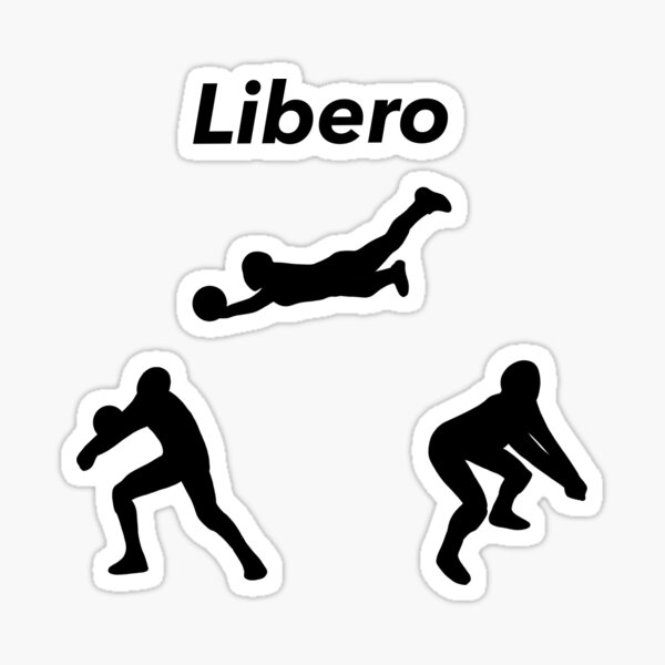 "Volleyball Libero Silhouette " Sticker for Sale by Naydine Redbubble
