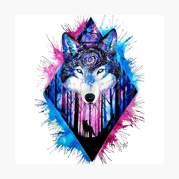 Mystic Wolf  Art Print