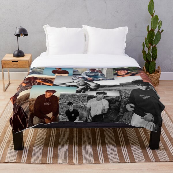 Noah beck collage Throw Blanket