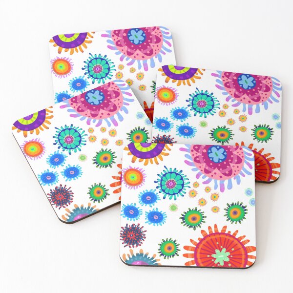 Item preview, Psychedelic Colorful Zoanthid Saltwater Coral Pattern designed and sold by narwhalwall.