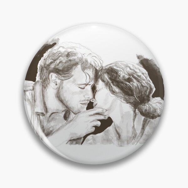 Item preview, Jamie and Claire the Kiss Outlander designed and sold by MamaODea.