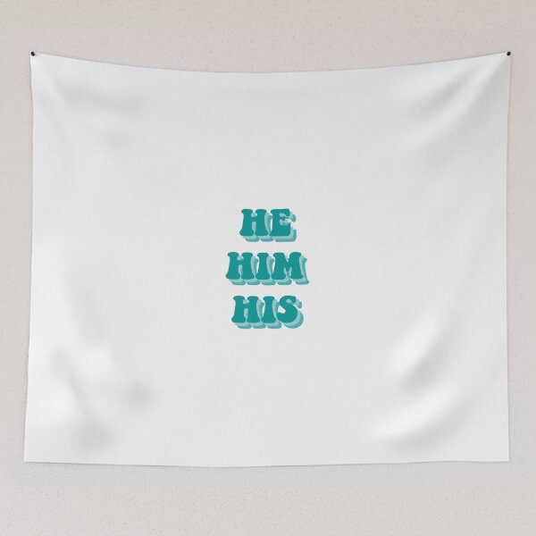 Item preview, He/Him/His Pronouns Light Blue designed and sold by allipichette.