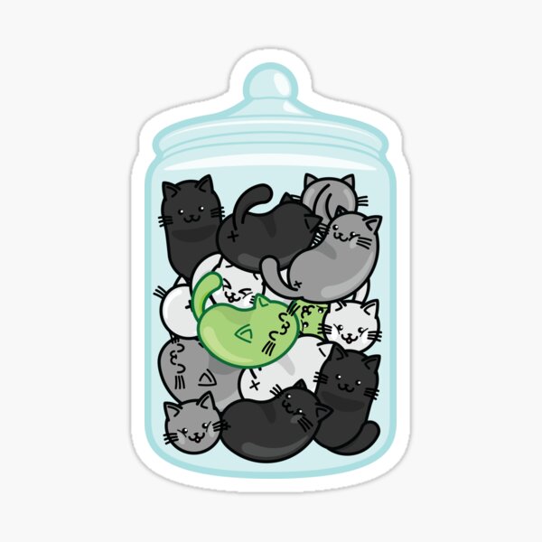 Agender Pride Jelly Cat Beans Sticker By Catxbeans Redbubble