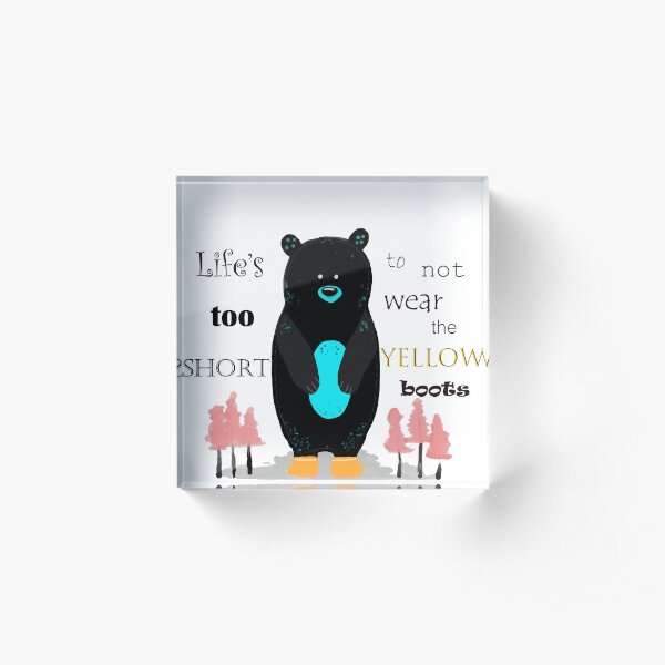 Yellow Boots Acrylic Block