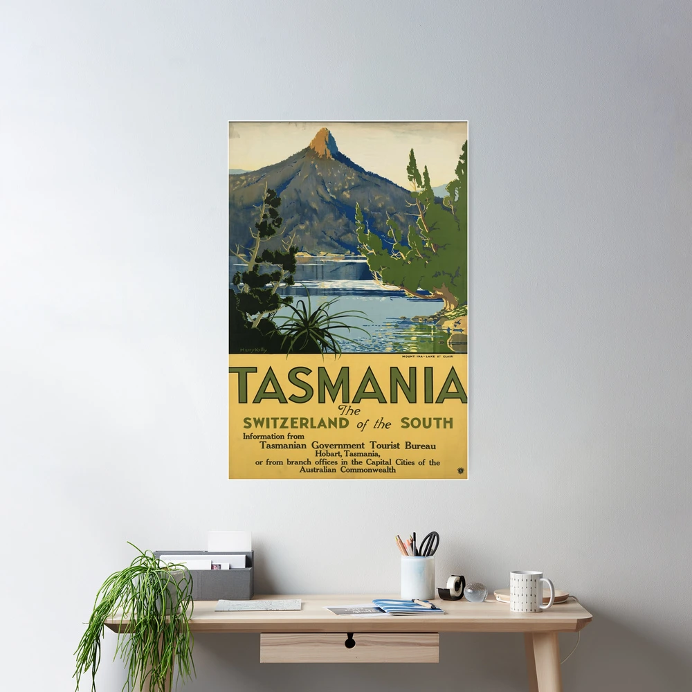 Tasmania Switzerland of the South vintage travel poster