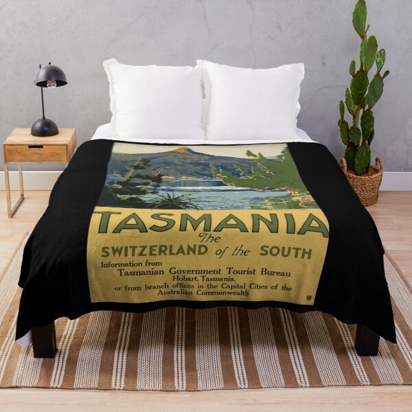 Item preview, Tasmania Switzerland of the South vintage travel poster designed and sold by stickart-marek.