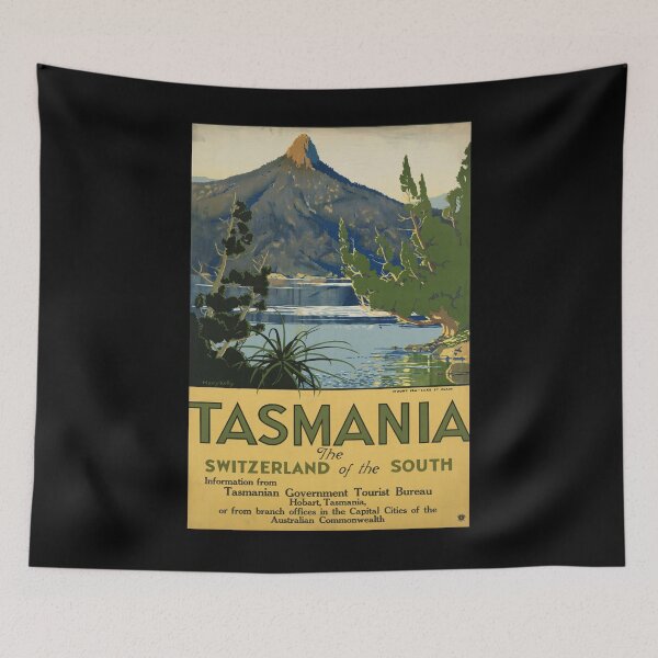 Item preview, Tasmania Switzerland of the South vintage travel poster designed and sold by stickart-marek.