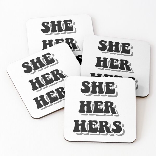 Item preview, She/Her/Hers Pronouns Black designed and sold by allipichette.