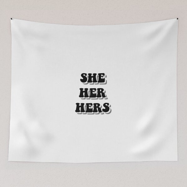Item preview, She/Her/Hers Pronouns Black designed and sold by allipichette.