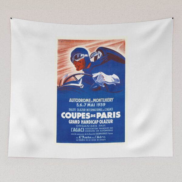 Item preview, 1939 Coupes De Paris Grand Prix Racing Poster designed and sold by retrographics.