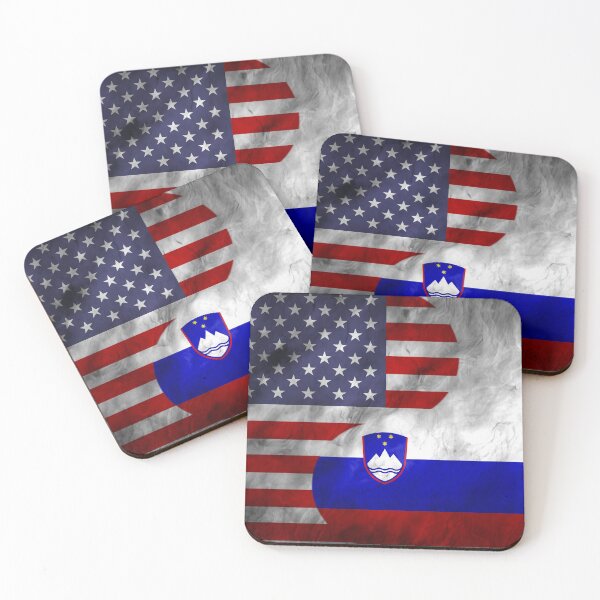 Item preview, USA and Slovenia Dual Flag Yin Yang Combination designed and sold by ockshirts.