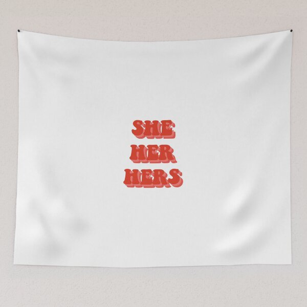 Item preview, She/Her/Hers Pronouns Red designed and sold by allipichette.