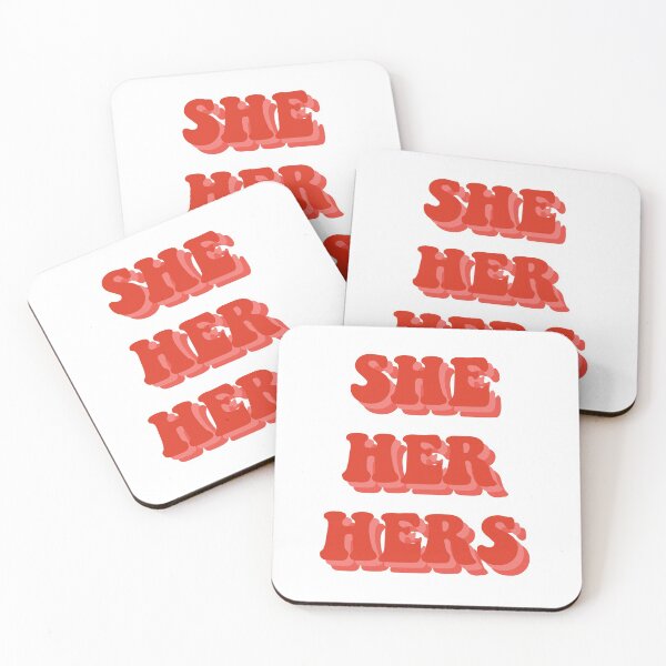 Item preview, She/Her/Hers Pronouns Red designed and sold by allipichette.