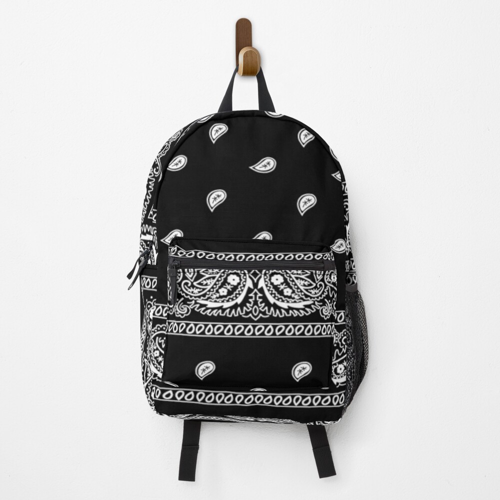 Black bandana backpack on sale