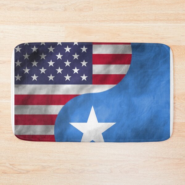 Item preview, USA and Somalia Dual Flag Yin Yang Combination designed and sold by ockshirts.