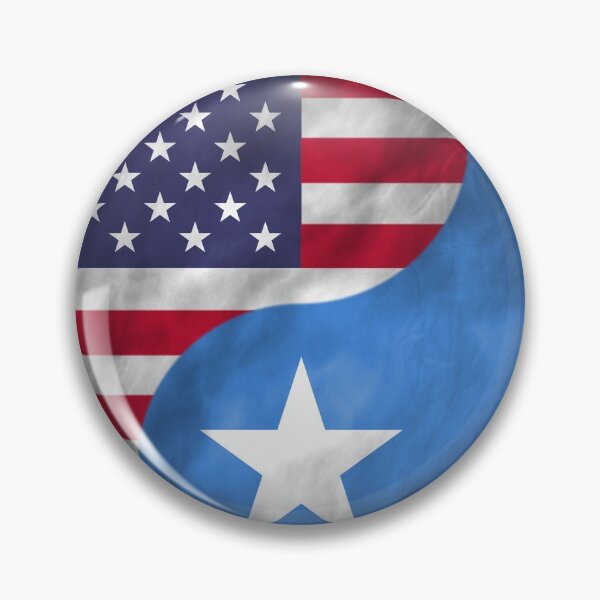 Item preview, USA and Somalia Dual Flag Yin Yang Combination designed and sold by ockshirts.