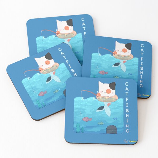 Item preview, Catfishing A cat fishing purrmaid  designed and sold by ZevireTees.