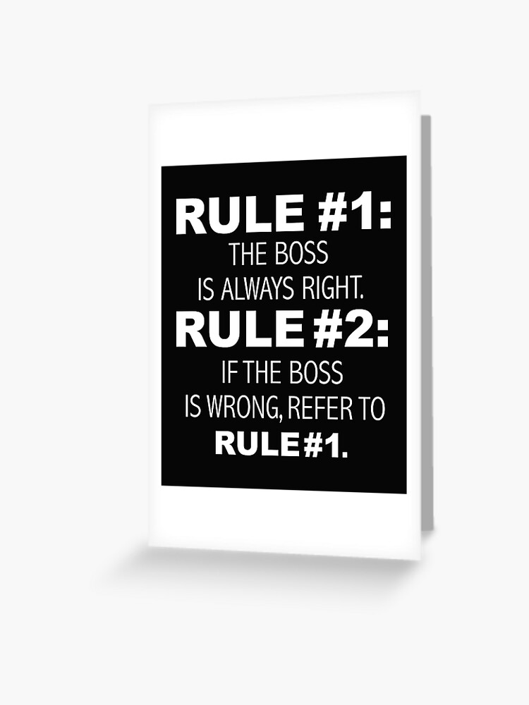 The Boss is Always Right Mouse Pad, Let your employees know Rule #1