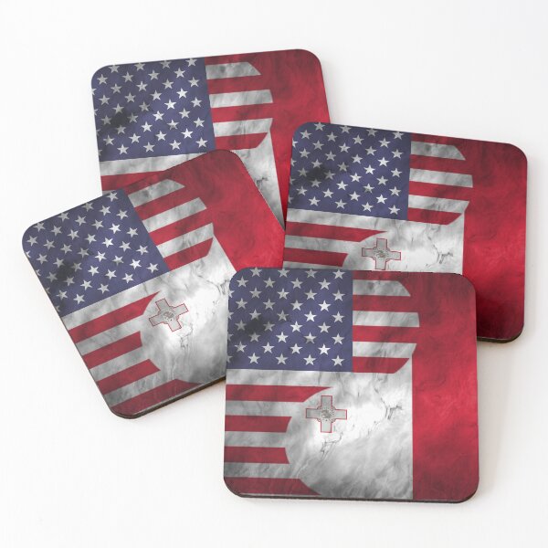 Item preview, USA and Malta Dual Flag Yin Yang Combination designed and sold by ockshirts.