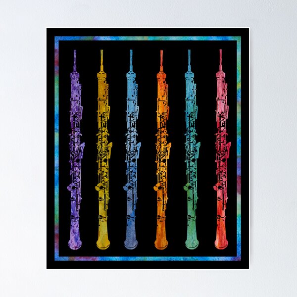Item preview, Rainbow of Oboes designed and sold by PaintboxCollage.