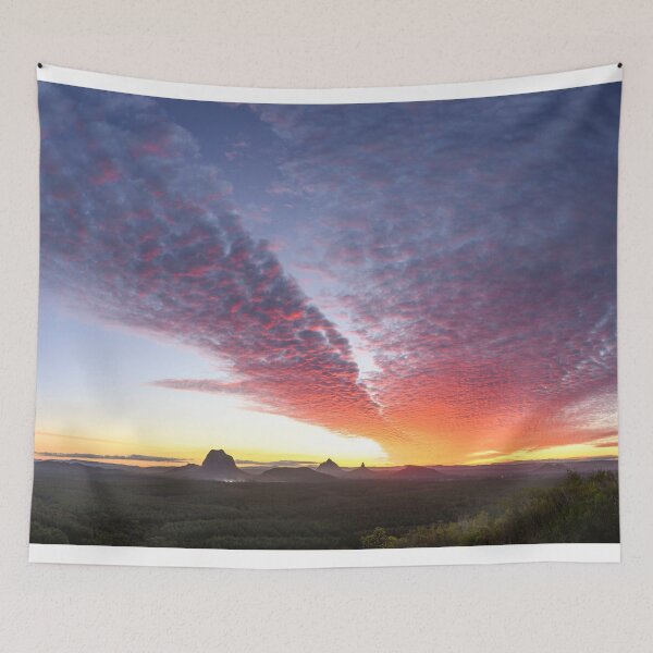 Item preview, Glass House Mountains Sunset Panorama designed and sold by Adrian Alford Photography.