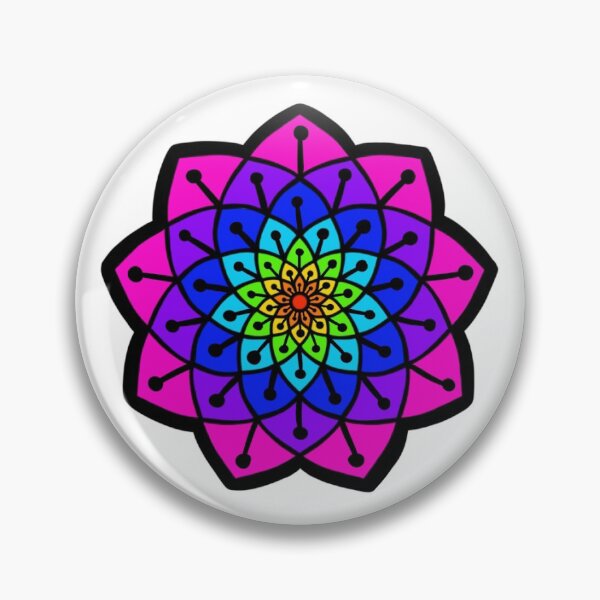 Item preview, Bright Rainbow Mandala Flower designed and sold by brethanycc.