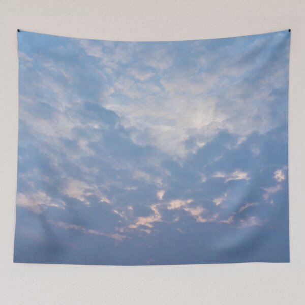 Item preview, Blue sky sunlight through clouds designed and sold by PrakritiPrints.