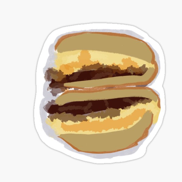 Bacon And Egg Stickers Redbubble - bacon line drawing easy burger francis for sale roblox hair