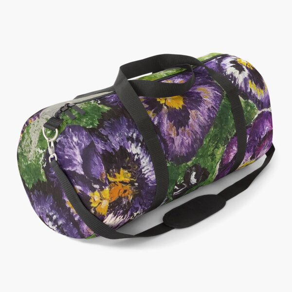 Item preview, Purple Pansies with Silver Basketweave designed and sold by LivingArtBrenda.