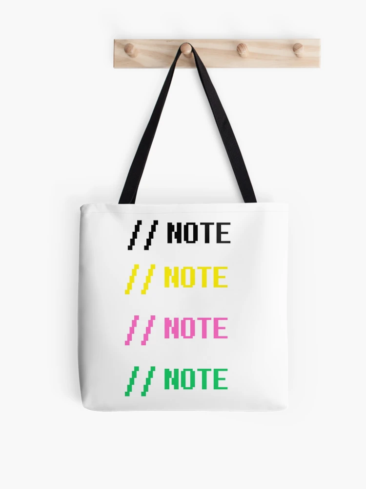 Thumbnail 1 of 2, Tote Bag, Comment - NOTE designed and sold by dev-tats.