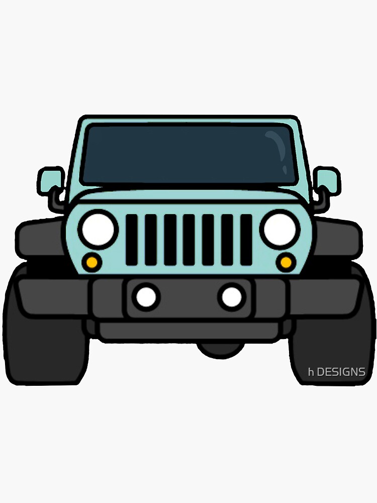 "Blue Jeep" Sticker for Sale by BigBubbleDesign Redbubble