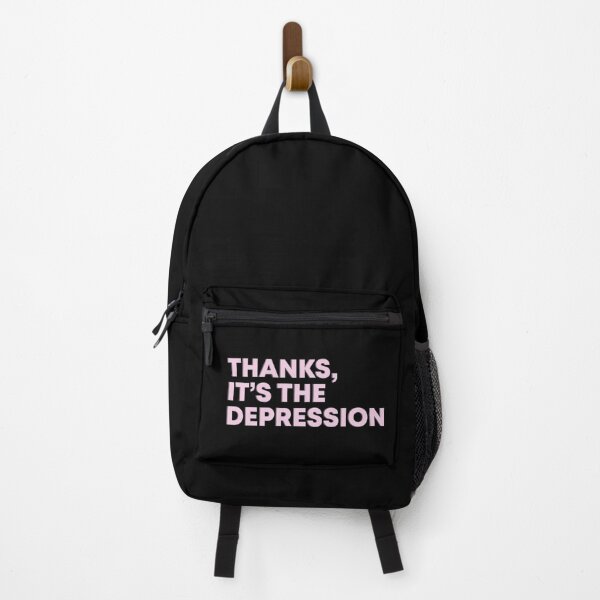 Item preview, “Thanks, It's The Depression” Mental Health Pink Black Sarcastic Slogan designed and sold by JessicaAmber.