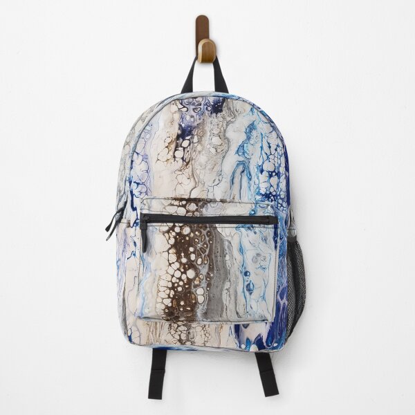 Item preview, Melting Abstract Paint Pour Blues and Browns designed and sold by LivingArtBrenda.