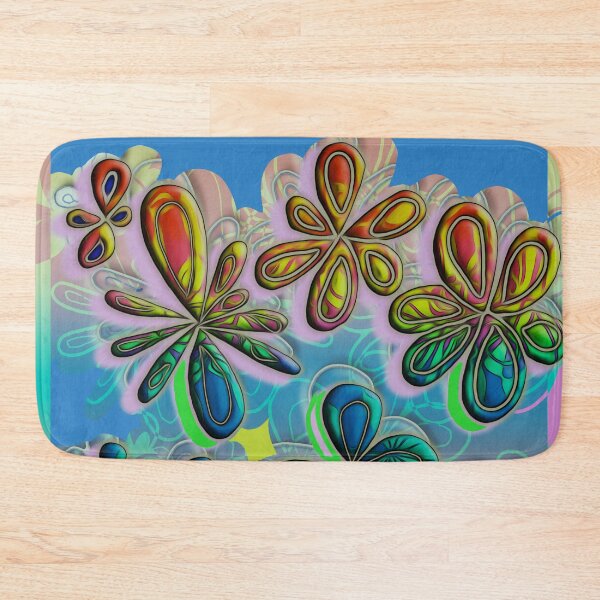 Item preview, PSYCHEDELIC FLOWERS FLOATING ON CLOUDS - BY JANE HOLLOWAY  designed and sold by Jane Holloway.