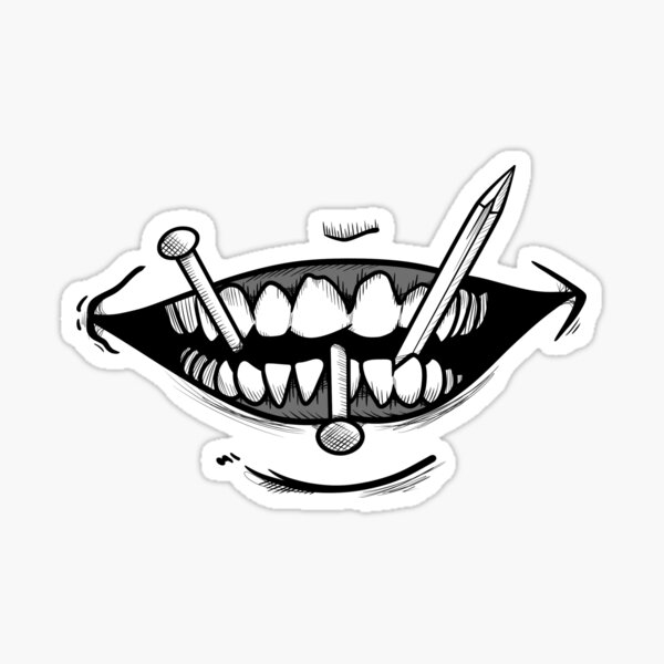Anime Mouth  Sticker for Sale by atipro  Redbubble