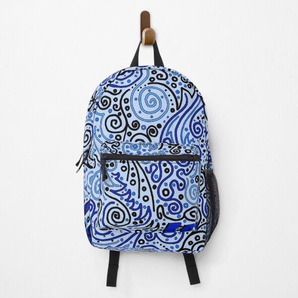 Item preview, Blue Doodle Pattern designed and sold by Clare Wuellner.
